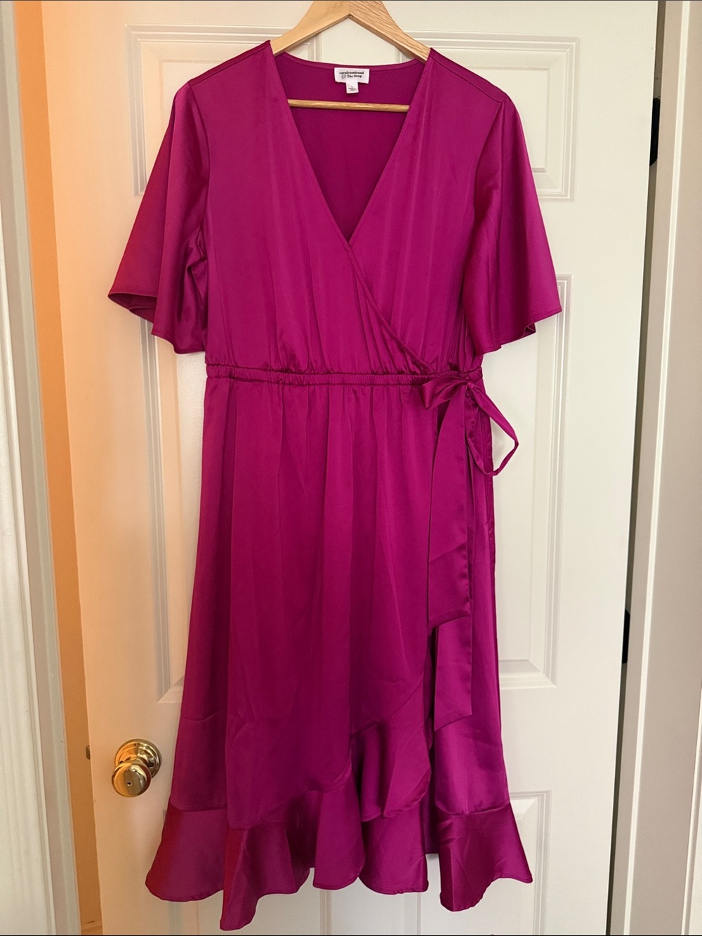 Caralyn Mirand x the drop orchid wrap dress large